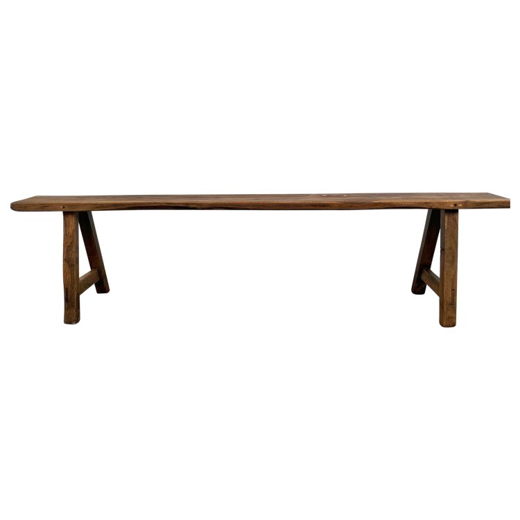Banc ancien en noyer massif