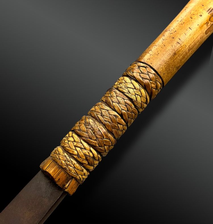 MACHETTE et son FOURREAU appelée Pha - Culture vraisemblablement Akha Ulo, Thaïlande  - XXème siècle