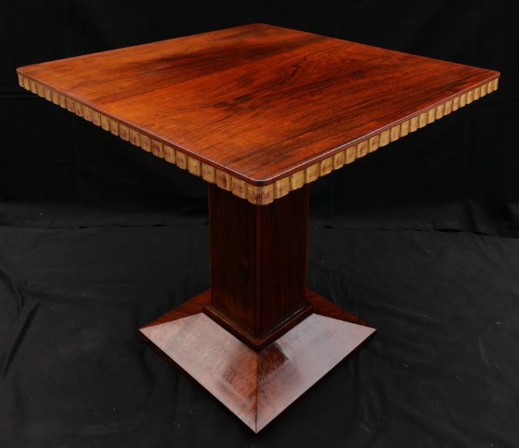 Attribué à René JOUBERT et Philippe PETIT pour D.I.M., Table d'appoint carrée Art Déco