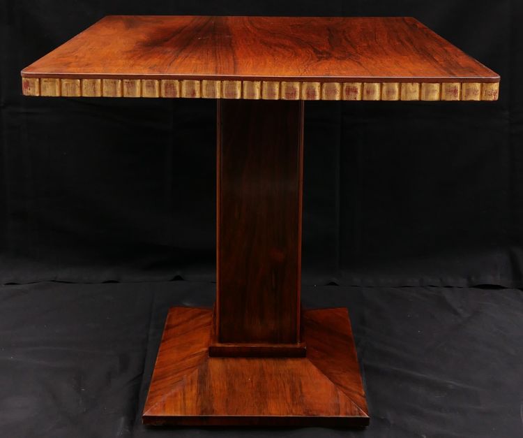 Attribué à René JOUBERT et Philippe PETIT pour D.I.M., Table d'appoint carrée Art Déco