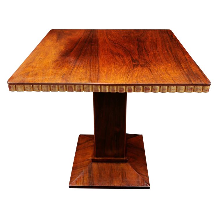 Attribué à René JOUBERT et Philippe PETIT pour D.I.M., Table d'appoint carrée Art Déco