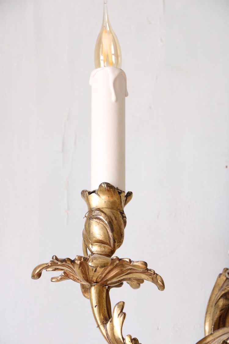 Paire d'applique Louis XV en bronze doré