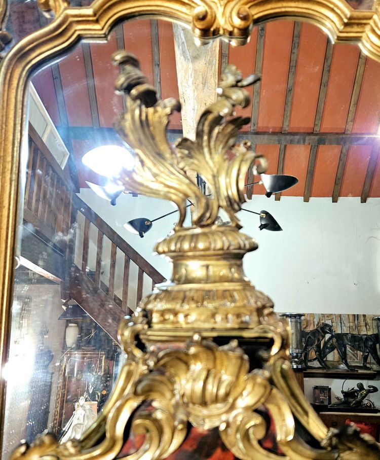 Important Louis XV period cartel clock in tortoiseshell and gilt bronze, height 80 cm
