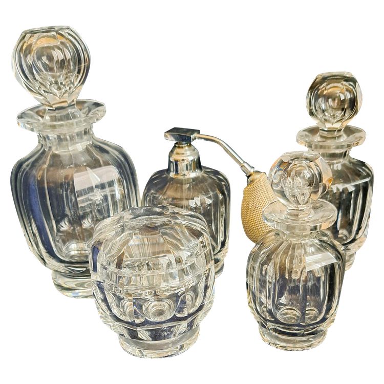 Set of 5 pieces in Baccarat crystal, Malmaison model
