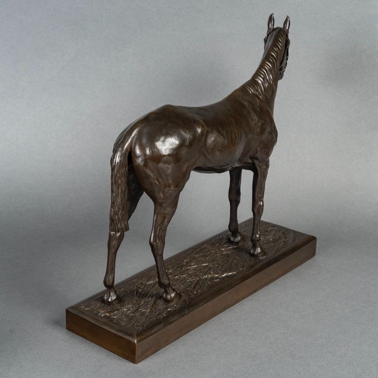 Scultura - Cavallo da corsa, Henri De Vains (1851-1909) - Bronzo
