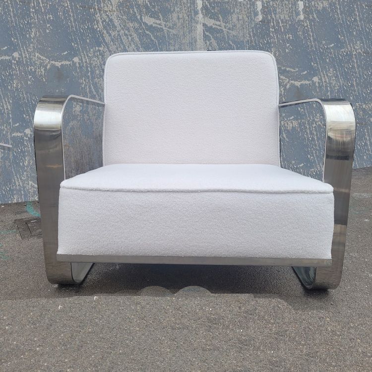 Ralph Lauren, Chrome-Plated Metal Armchair, 20th Century