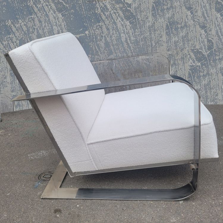 Ralph Lauren, Chrome-Plated Metal Armchair, 20th Century