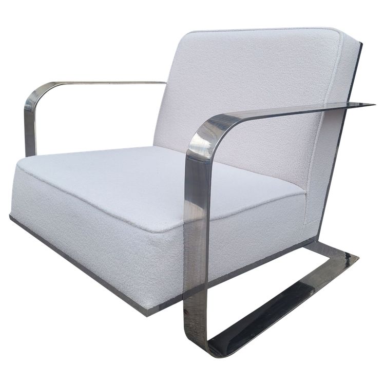 Ralph Lauren, Chrome-Plated Metal Armchair, 20th Century