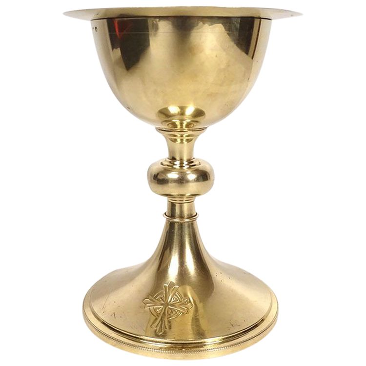 Calice Patène Agent Vermeil Minerve Henri Nesme Croix étui PB 409gr XXème