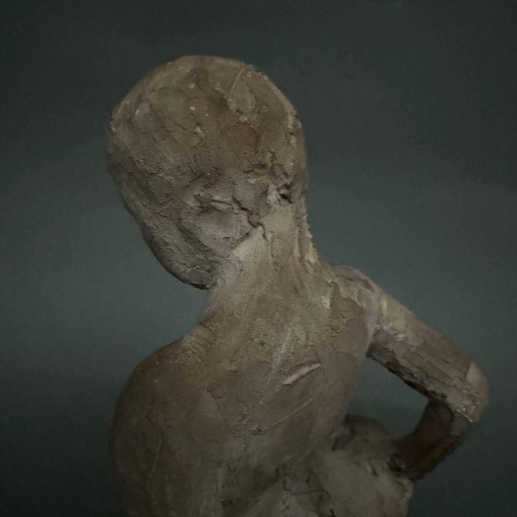 Scultura da studio di Charles Filleul, giovane in terracotta