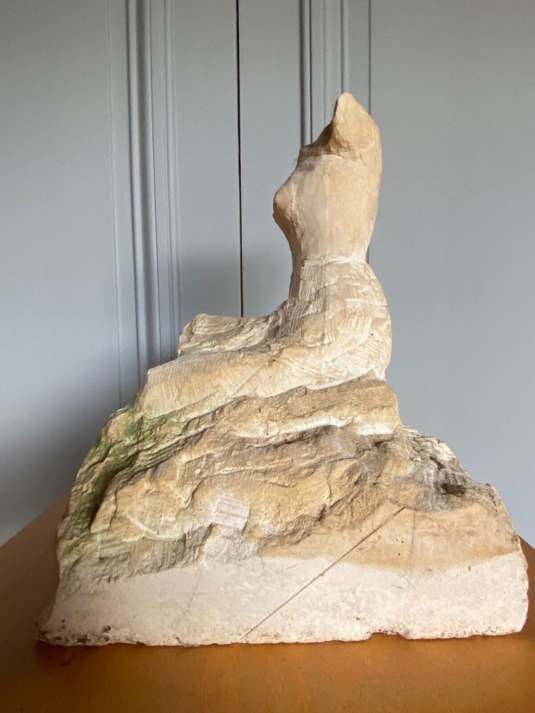 Direct-cut sculpture of a female nude from the 20th century, workshop