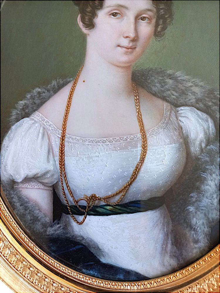 Portrait late 19th century important miniature