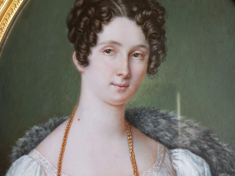 Portrait late 19th century important miniature