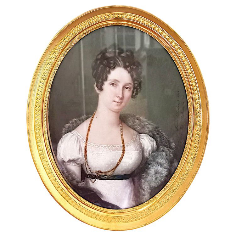 Portrait late 19th century important miniature