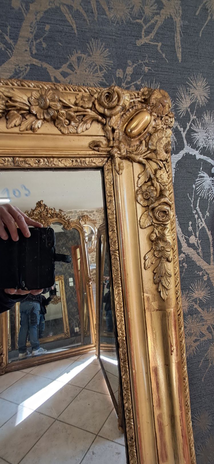 Miroir époque restauration 131 x 103