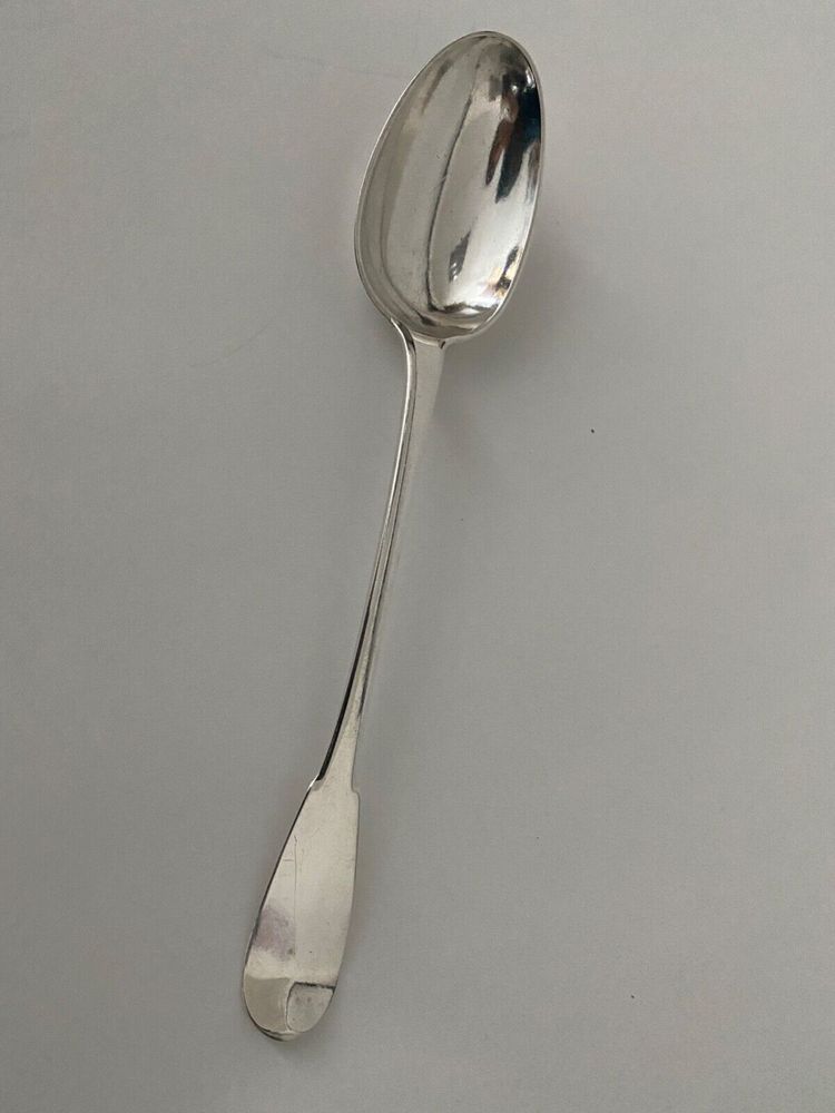 Cuillère à ragoût en argent XVIIIe poinçons Fermiers Généraux JSP