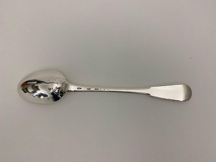 Cuillère à ragoût en argent XVIIIe poinçons Fermiers Généraux JSP