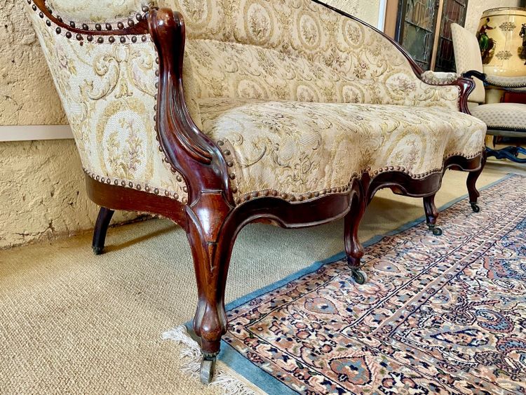 Dreisitzer-Sofa im Louis XV-Stil, 19. Jahrhundert 