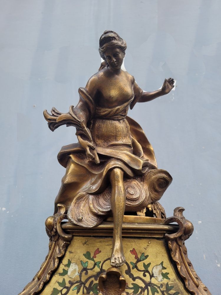 "Boulle" Cartel Clock with Its Wall Console, 18th Century