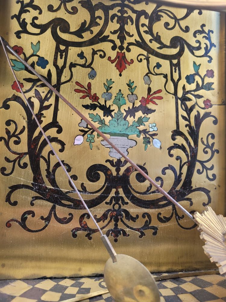 "Boulle" Cartel Clock with Its Wall Console, 18th Century