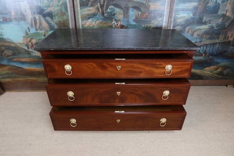 Commode Empire en acajou