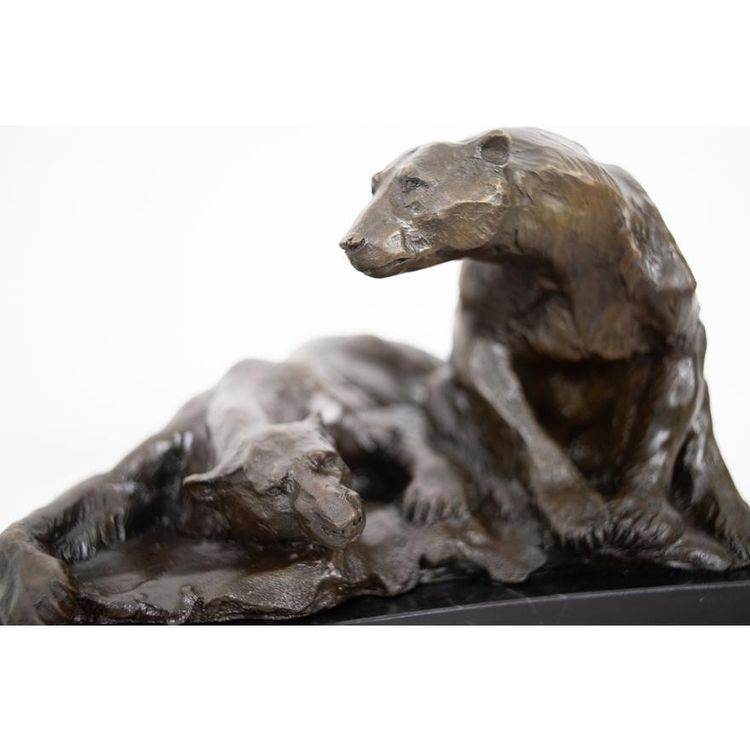 Polar Bears – Bronze by Marcel Début (1865–1933), Art Deco influence