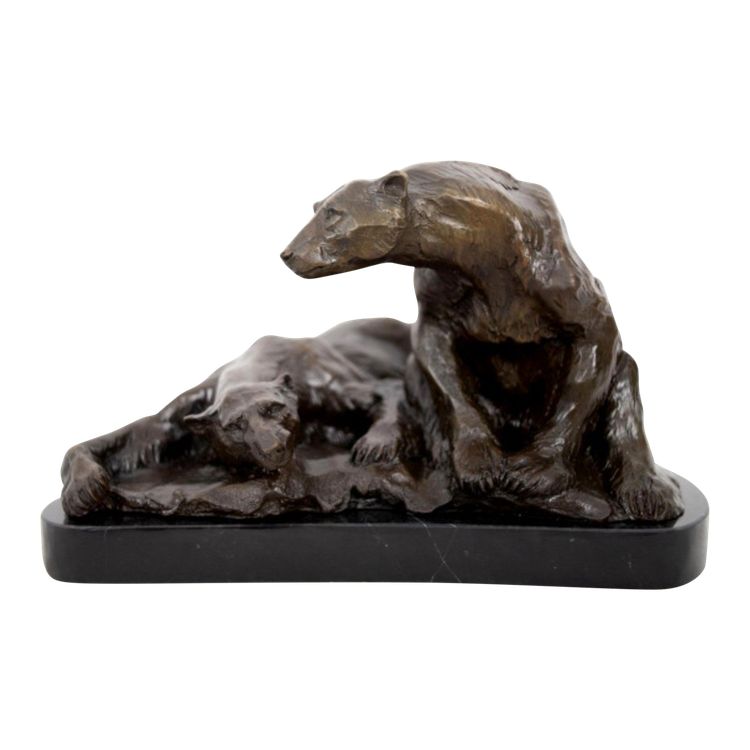 Polar Bears – Bronze by Marcel Début (1865–1933), Art Deco influence