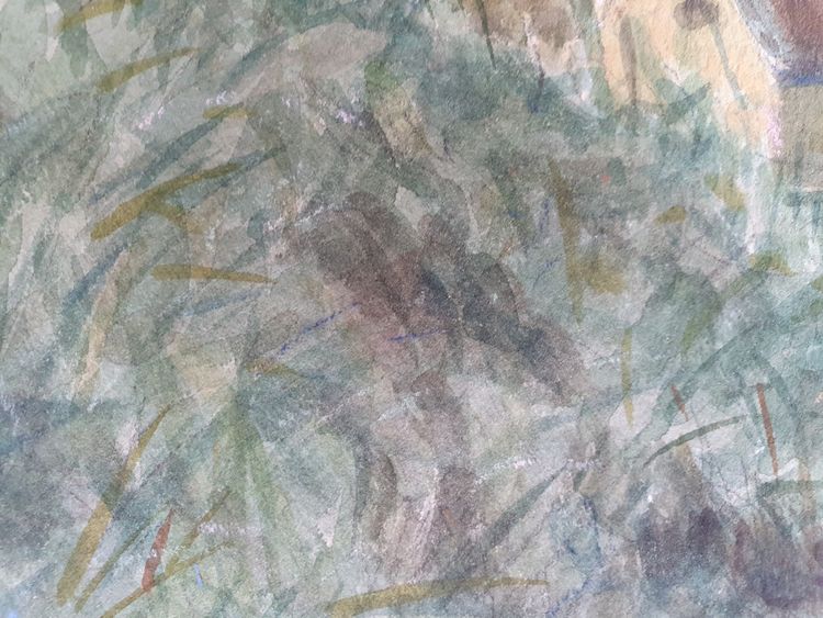 Watercolour sketch of Skagen, Denmark signed SD for Svend Danelund