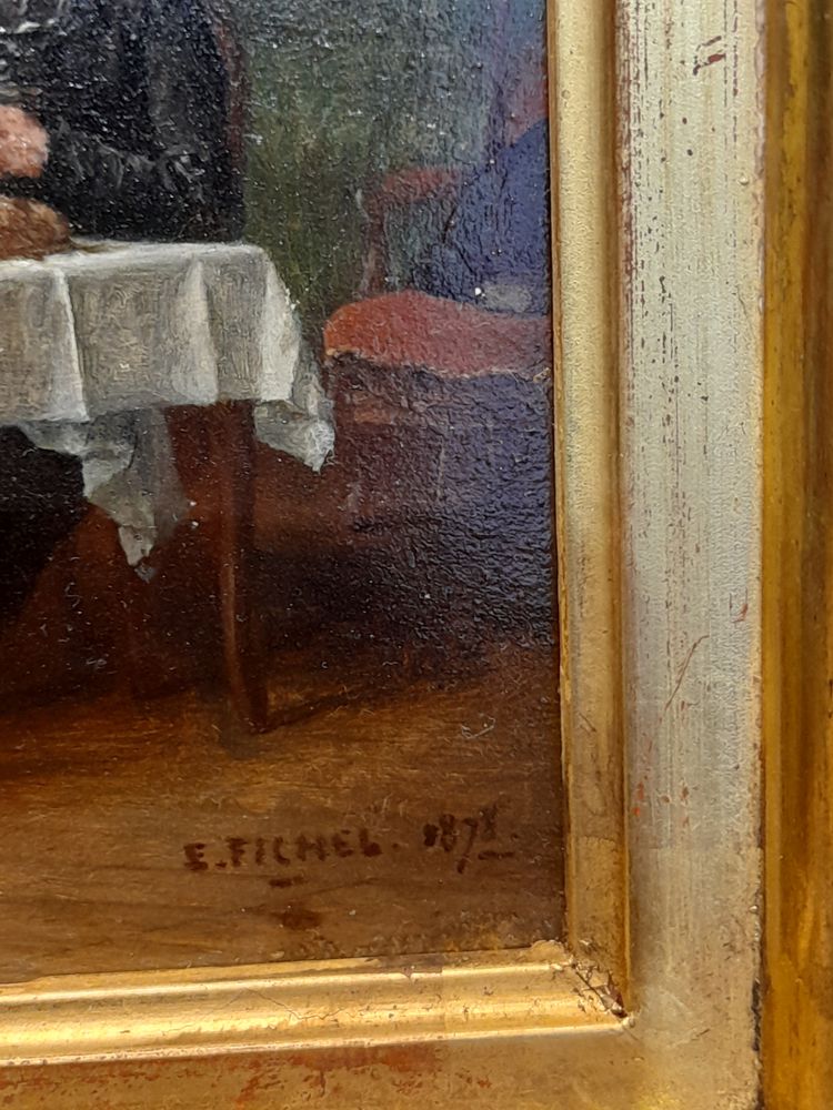 Eugène Benjamin FILHEL scena d'interno 1878