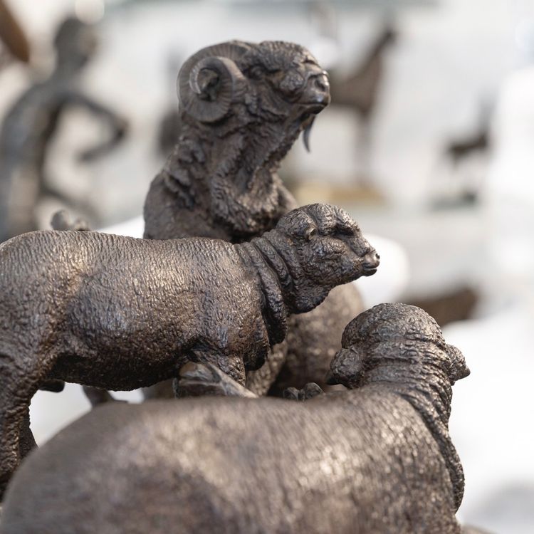 Sculpture - Merino Family , Jules Moigniez (1835 – 1894) - Bronze