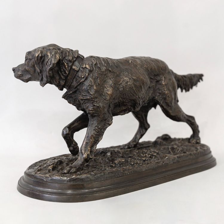 Sculpture - French Spaniel Dog Fabio No. 2 , Pierre - Jules Mêne (1810-1879) - Bronze
