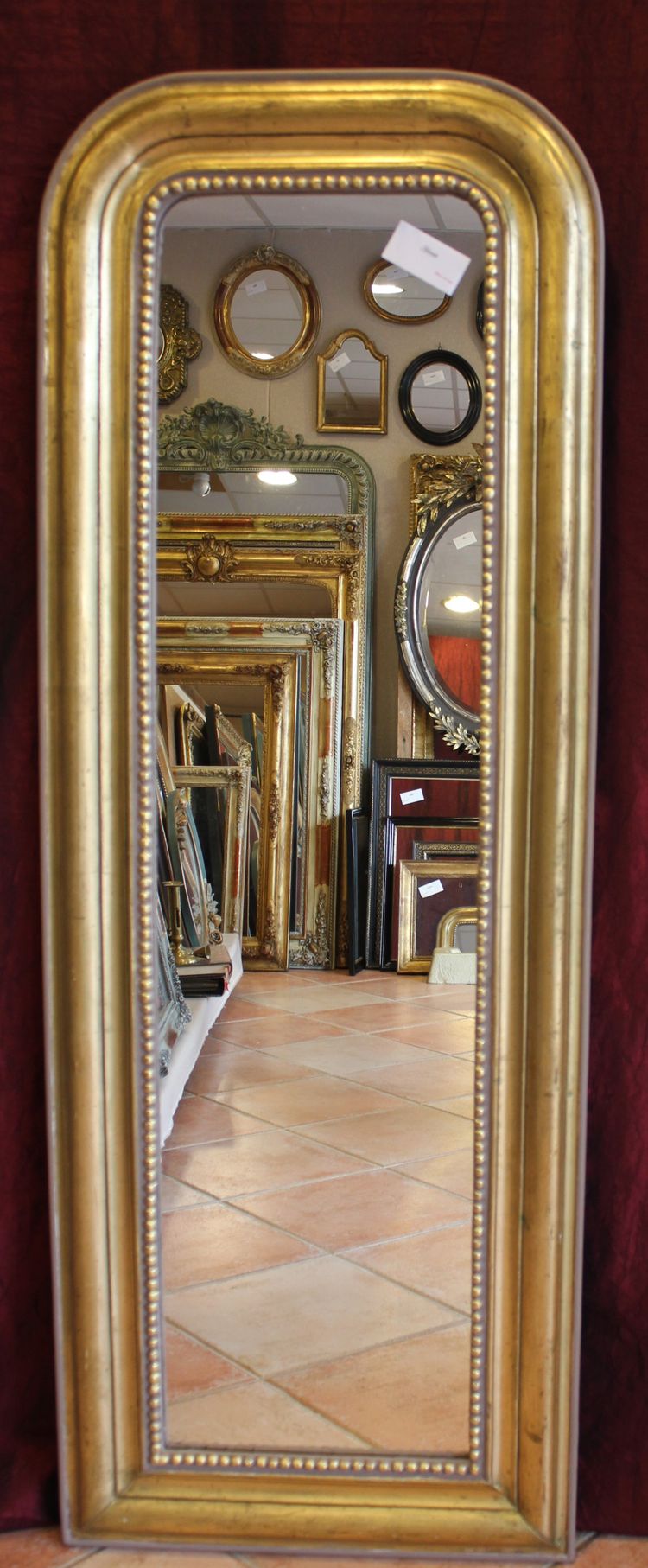 Specchio stretto 51 X 140 Cm, Louis Philippe Perlé d'Entre Deux