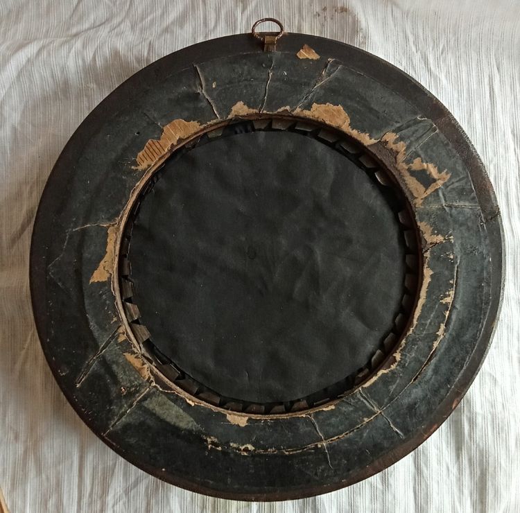 Ancien cadre verre bombé Napoléon 3 