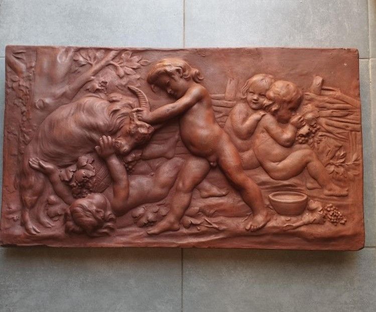 Large bas-relief - beautiful decorative piece after Edme Bouchardon.