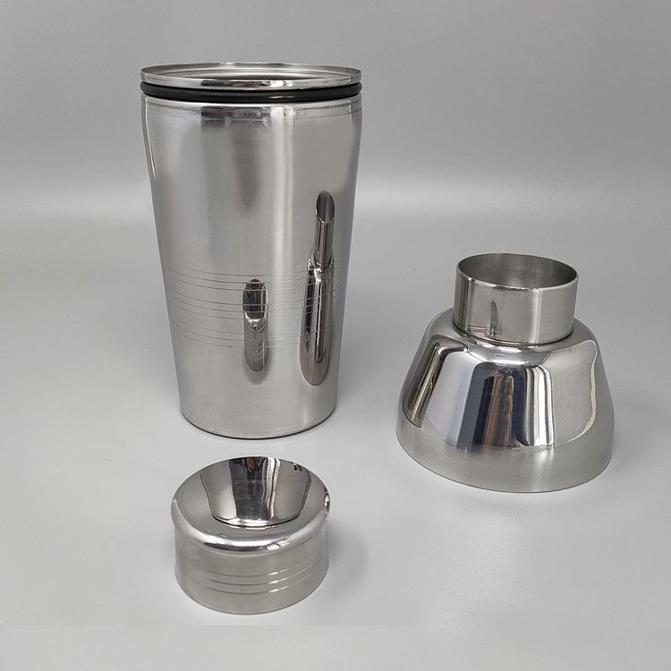 Shaker per cocktail sorprendente degli anni '70 di Guy Degrenne in acciaio inossidabile. Prodotto in Francia
