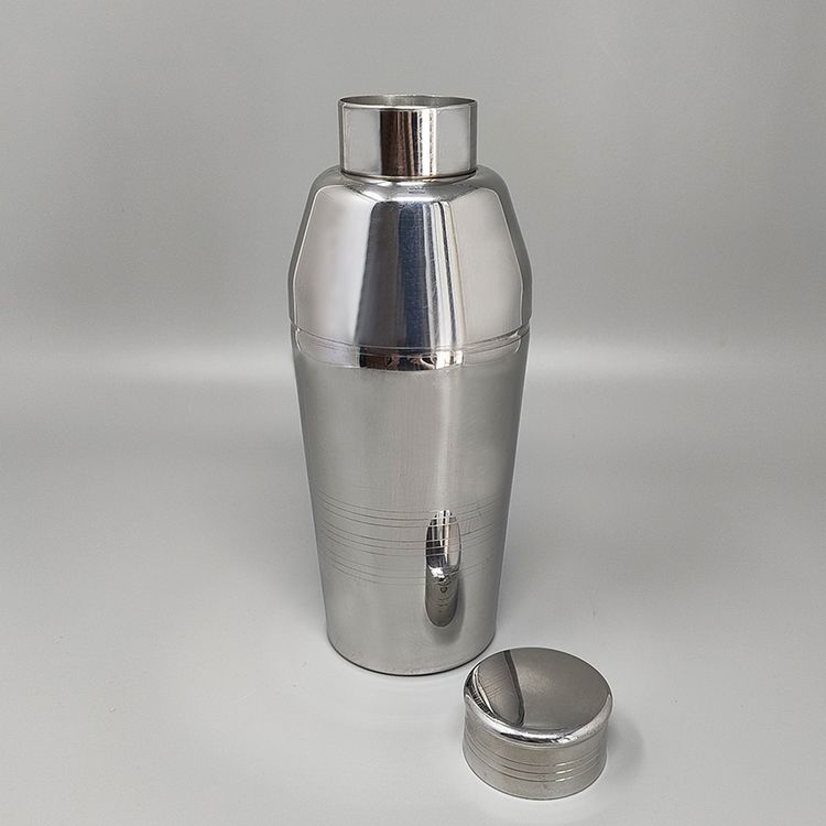 Shaker per cocktail sorprendente degli anni '70 di Guy Degrenne in acciaio inossidabile. Prodotto in Francia