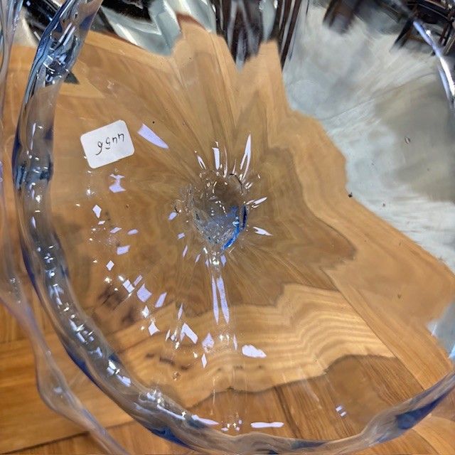 Large Murano Vittorio Zecchin 1930 glass centrepiece plate, diameter 40 cm.