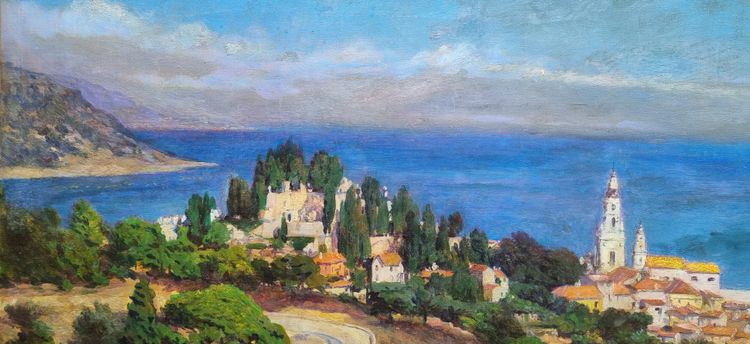Lucien LAURENT-GSELL - View of the bay of Menton