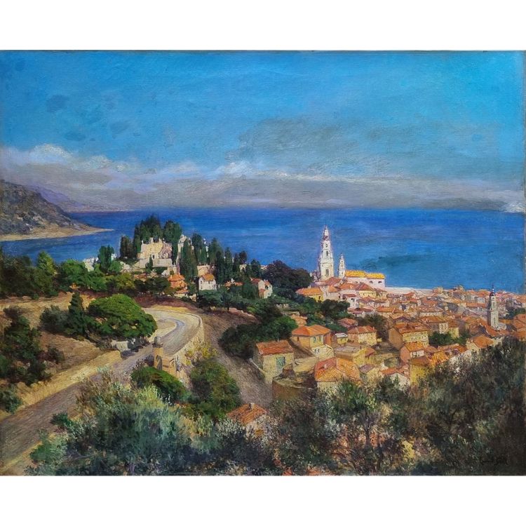 Lucien LAURENT-GSELL - View of the bay of Menton