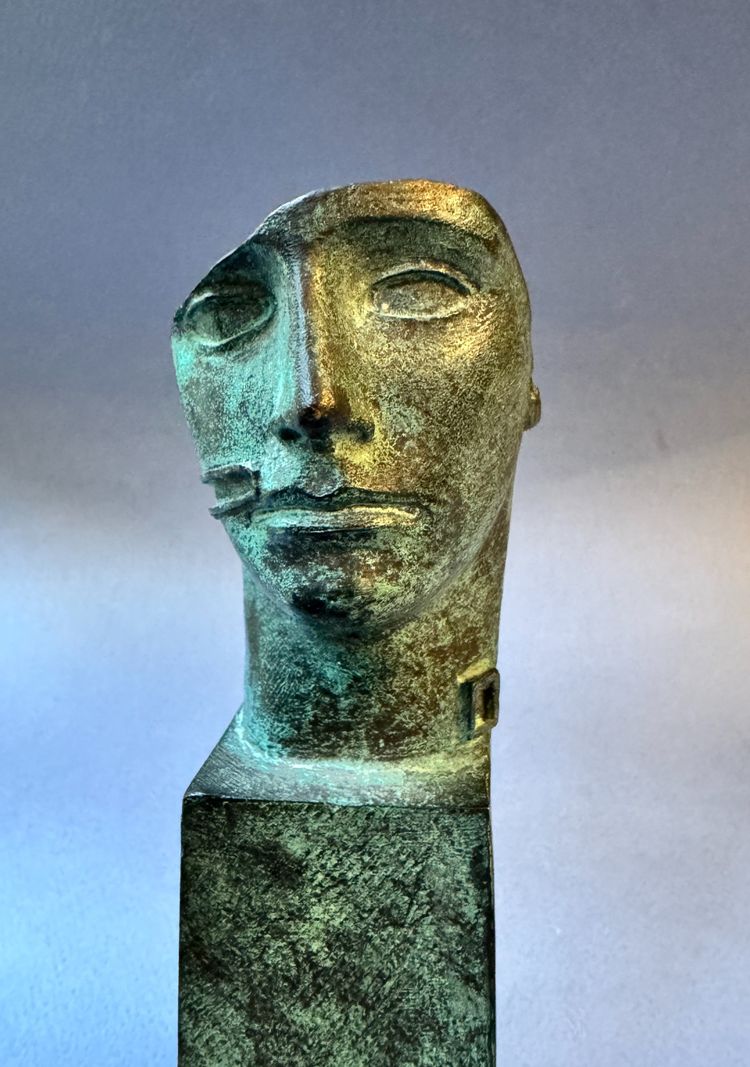 Bronze sculpture Igor Mitoraj “Tindaro” bust of a man 