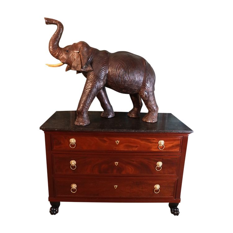Vintage leather elephant