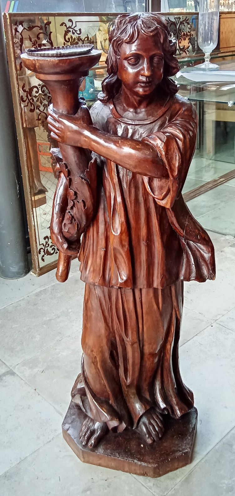 Coppia di porte Torchiere con cornucopia/XIX secolo 