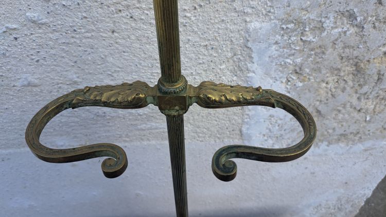 Set da camino in bronzo e ferro del XIX secolo