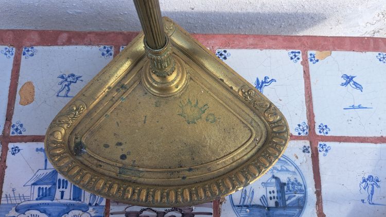 Set da camino in bronzo e ferro del XIX secolo