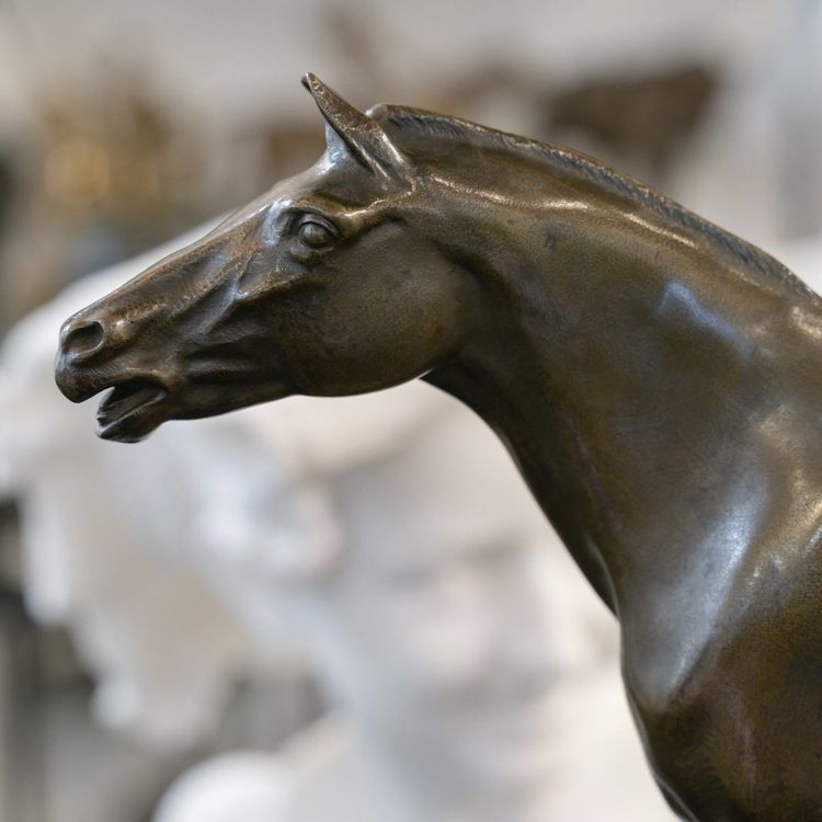 Sculpture - Le Cheval Libre , Alfredo Biagini (1886 – 1952) - Bronze