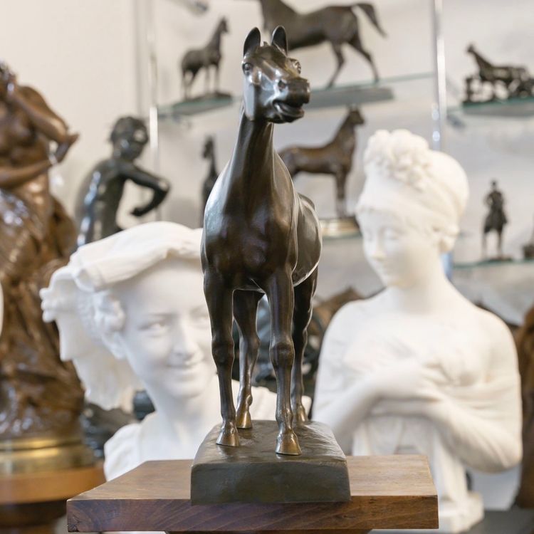 Sculpture - Le Cheval Libre , Alfredo Biagini (1886 – 1952) - Bronze