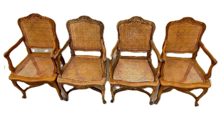 Set of 4 Regency style armchairs