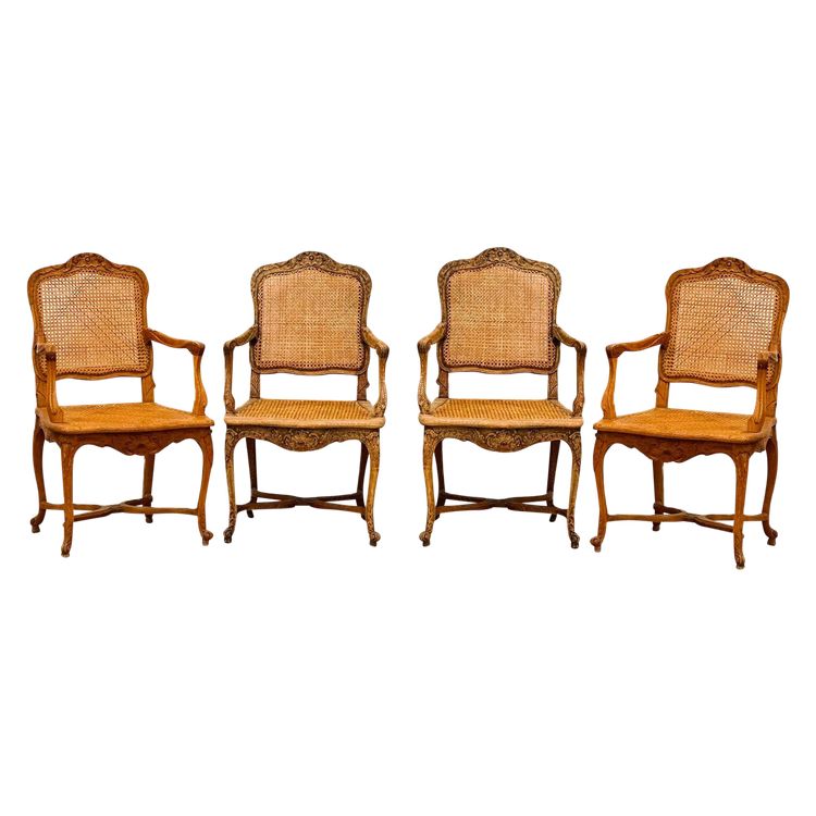 Set of 4 Regency style armchairs