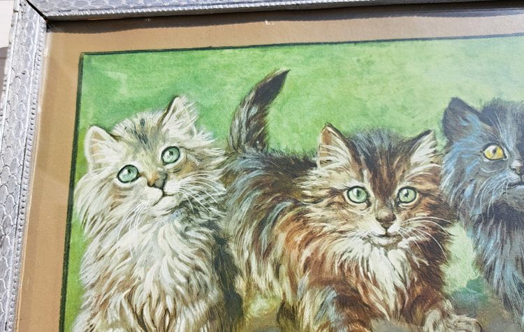Fannie Moody's engraving of cats, 20th century