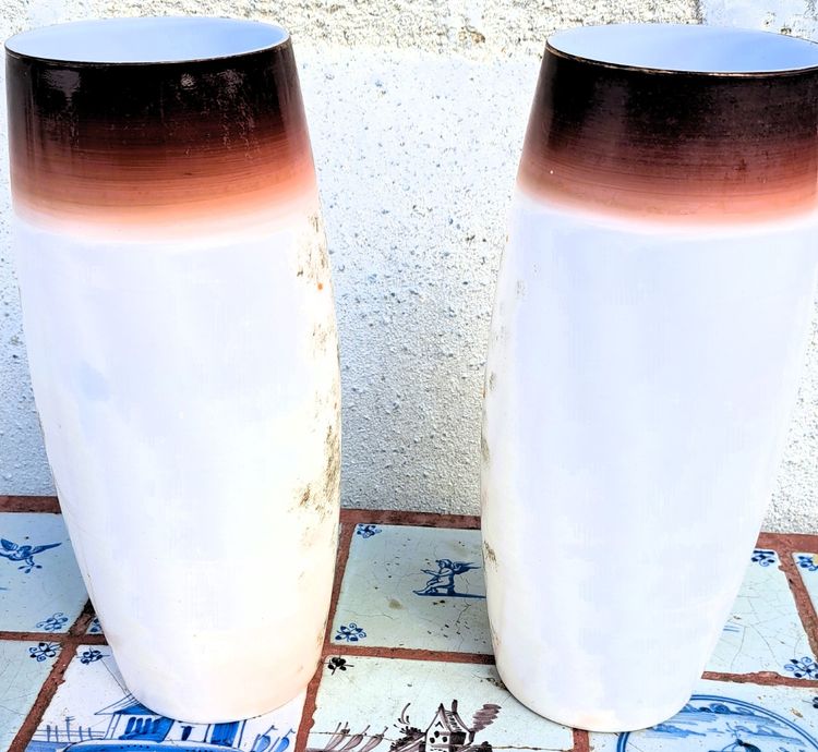 Pair of 19th century opaline vases